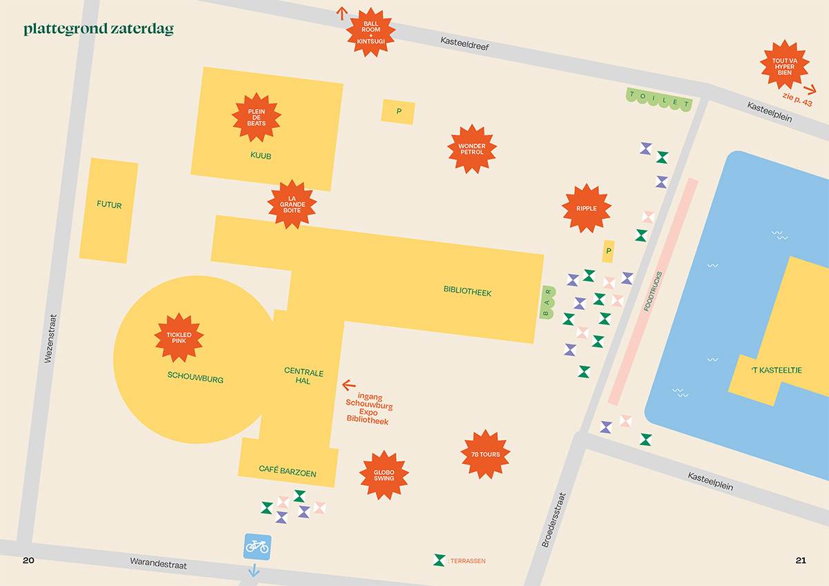 plattegrond PDC zaterdag